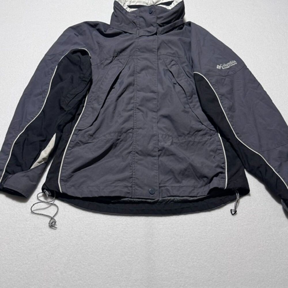 Columbia Women's Small Core Interchange Ski Shell Jacket Grey Black